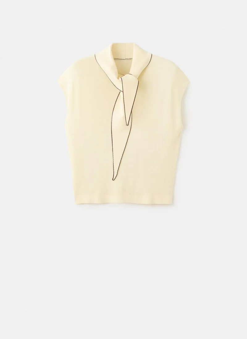 MANGO  Knit top with scarf detail for Women | Best Price UAE